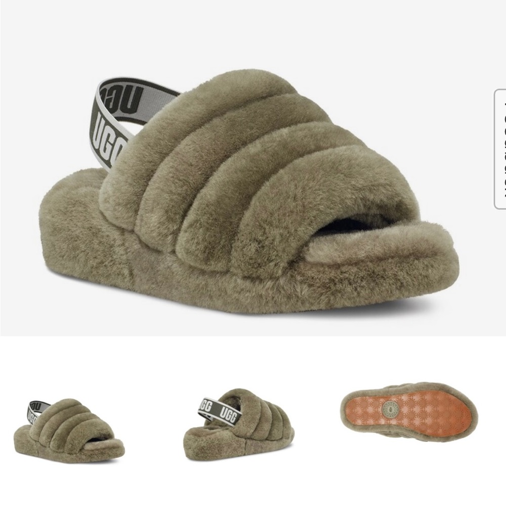 Ugg FLUFF YEAH SLIDE Burnt Olive